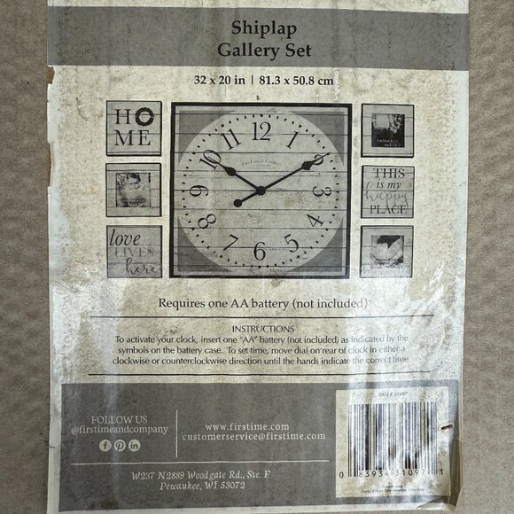 NEW Firstime Clock Shiplap Gallery Set - Picture 6 of 6